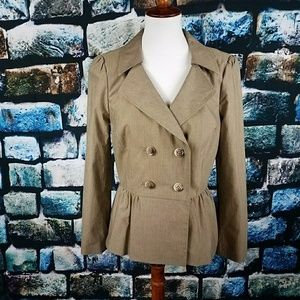 Striped Peplum Style Blazer